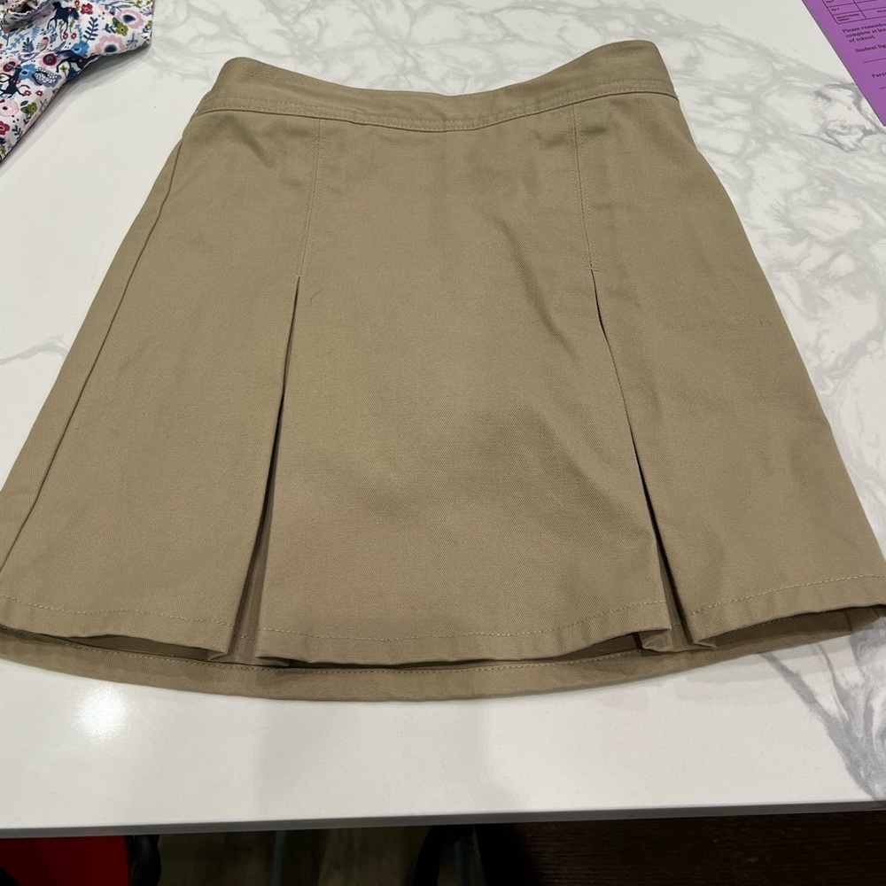 Girls uniform skirt khaki